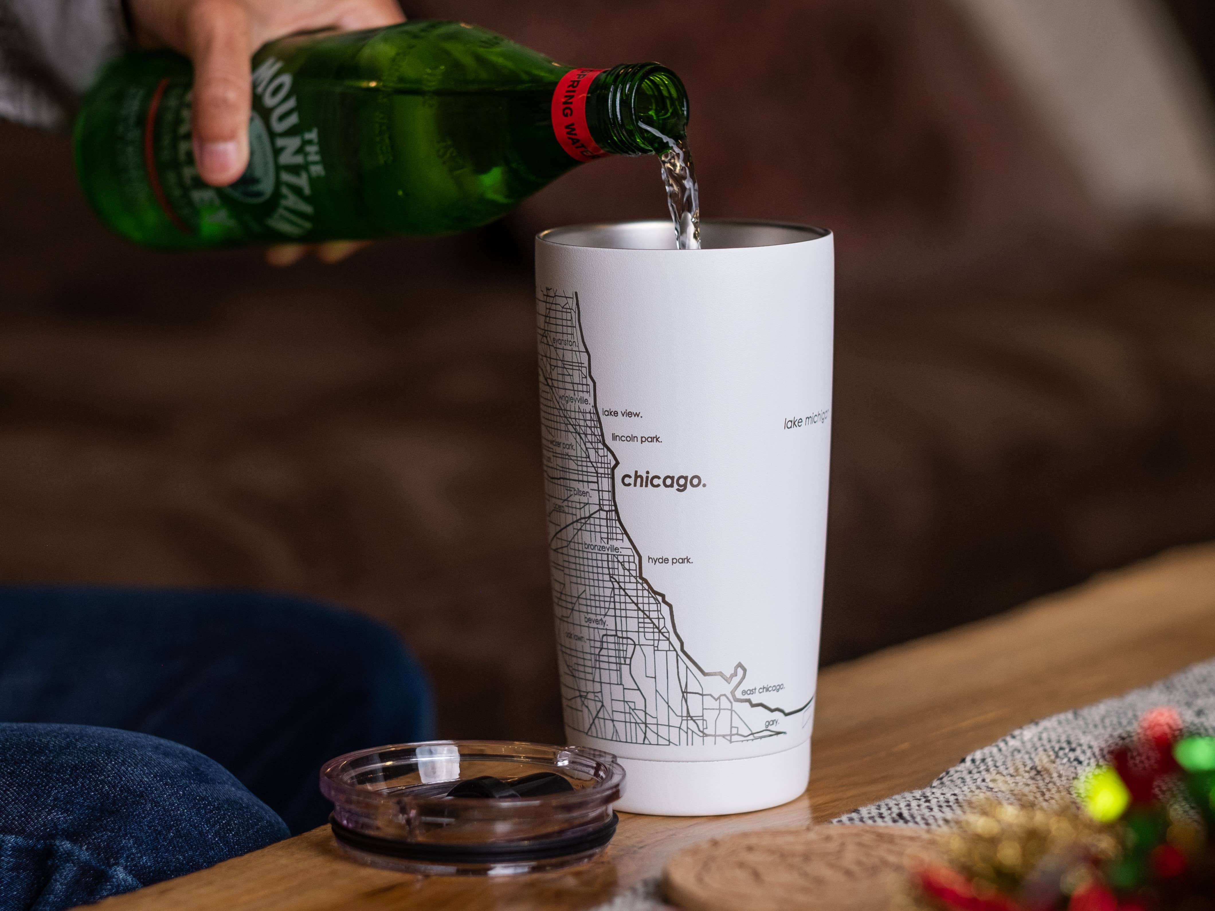 Well Told - Wholesale Insulated Mug/Tumbler - CUSTOM ETCHED - U.S. City / Town Map - Travel Tumbler- 20 oz5