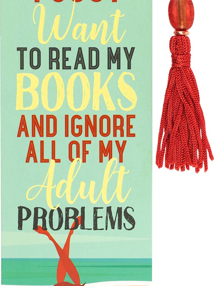 Just Want to Read Beaded Bookmark for wholesale by Peter Pauper Press