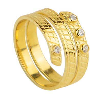 Nostalgia Ring - Zilver, Zirkoon voor wholesale door Eleni Orfanou