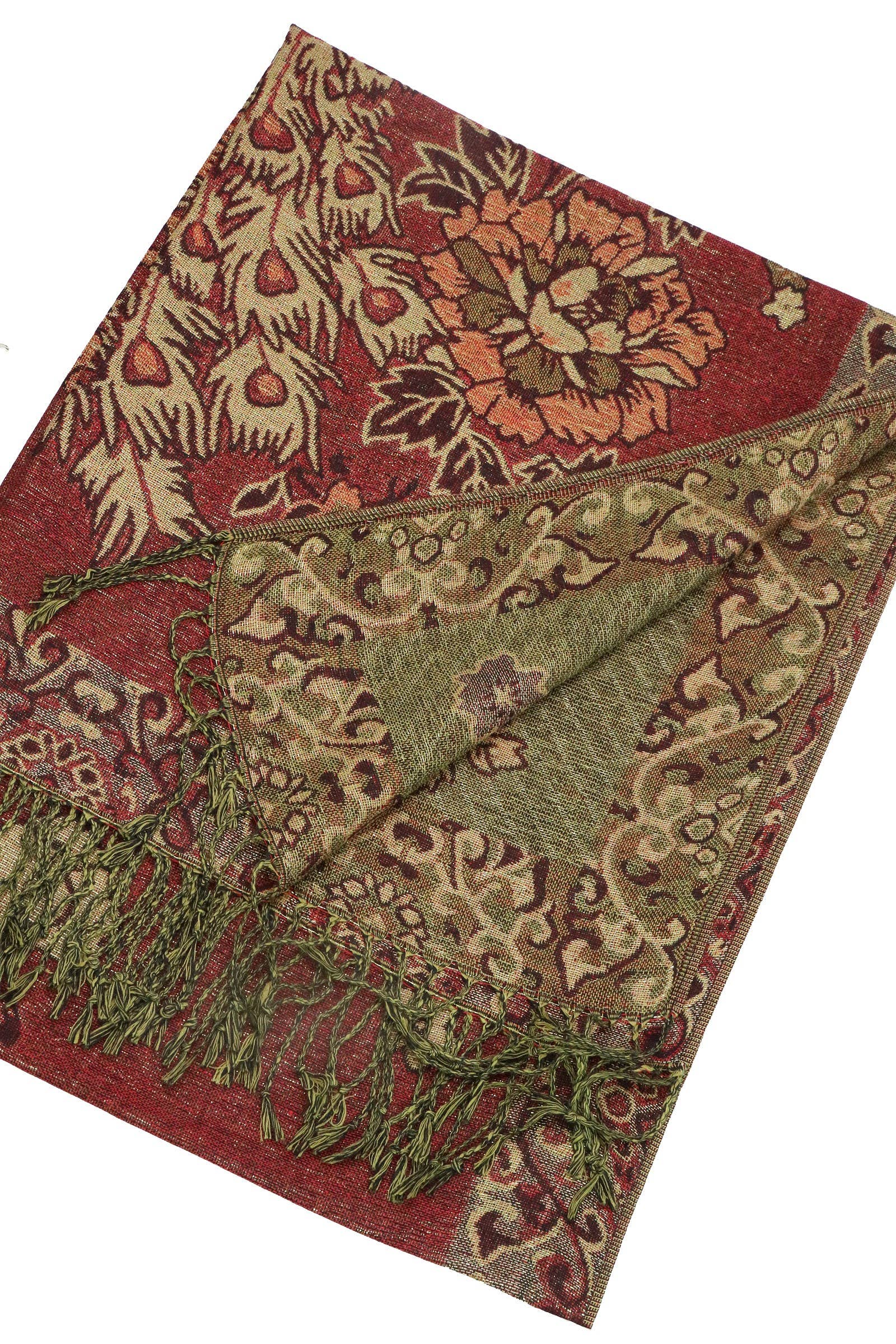 ASSORTED Peacock Peony Floral Metallic Pashmina Shawl Scarf for wholesale on Faire12