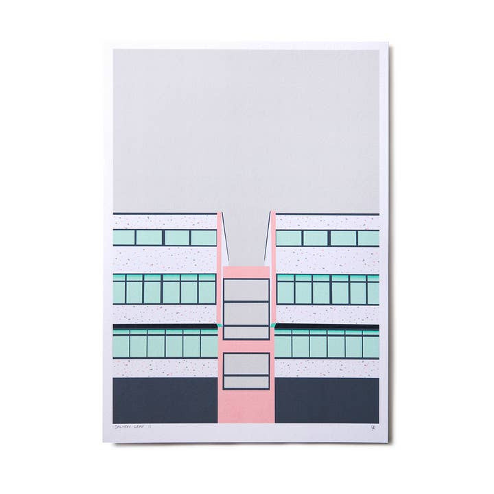 Salmon Leap 2 A3 prent PRA3-SL2 voor wholesale door Laura Knight Studio