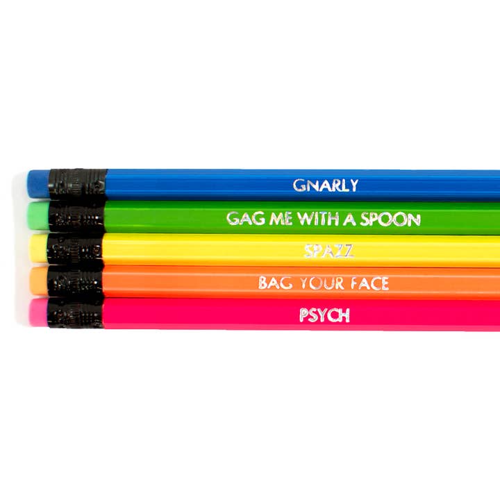 Lucky Mfg. Co. - Wholesale Pencil - '80s Slang Pencil Pack