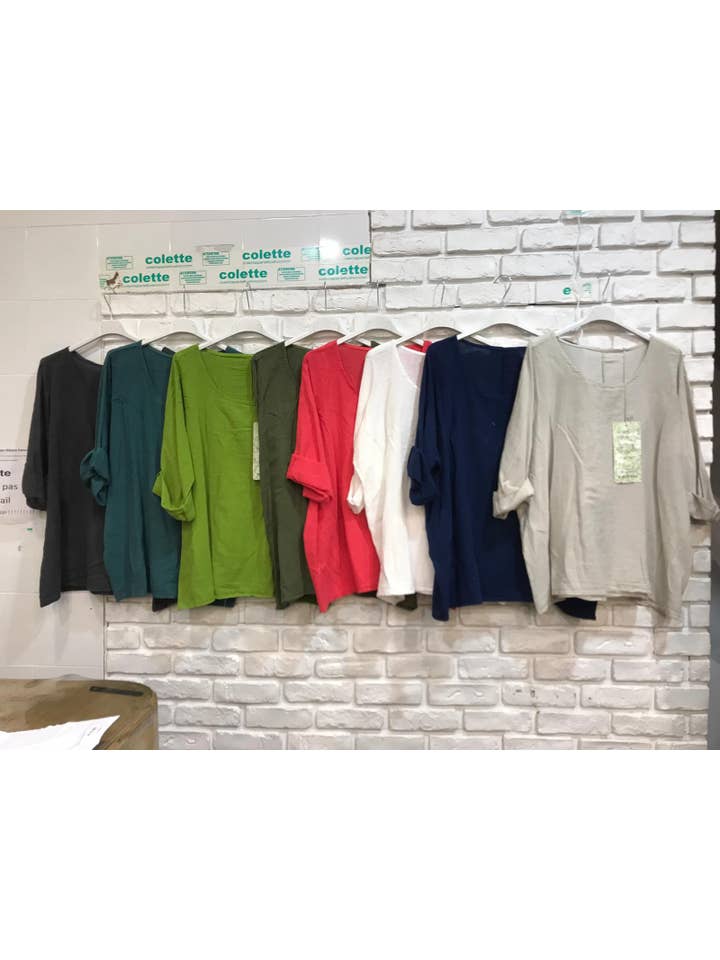 la maison des fibres naturelles – wholesale T-shirt – women's – t-shirts 1101 + SIZE60%cotton 40%linen7