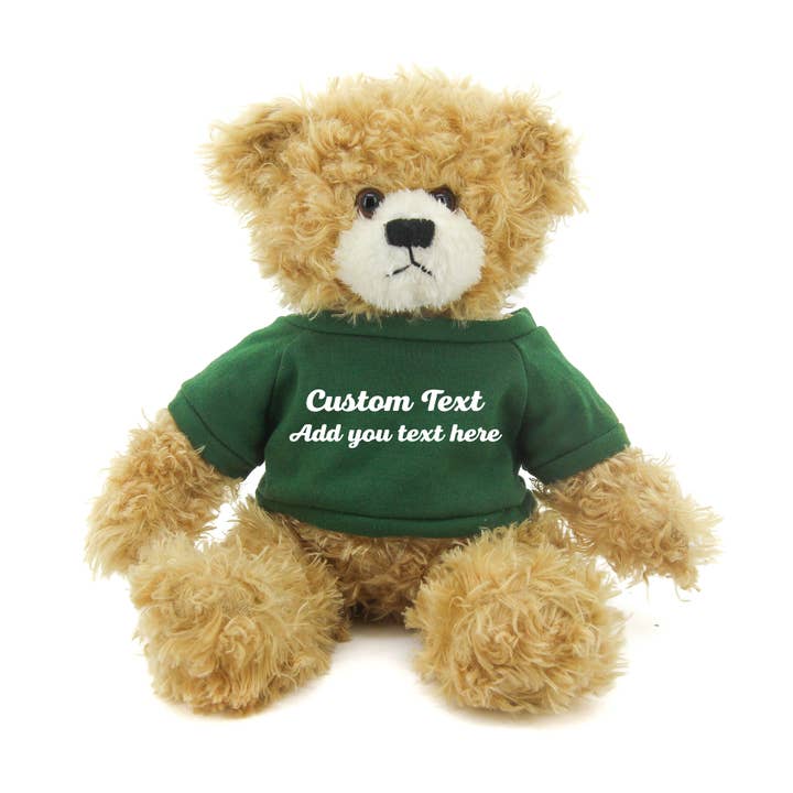 Customized Beige Brandon Bear with tee shirt, sitting, 11 for wholesale on Faire