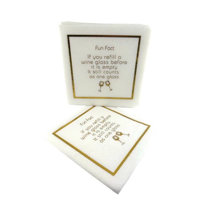 Maven Home - Wholesale Disposable Napkin - Linen-Feel Cocktail Napkins, Fun Fact5