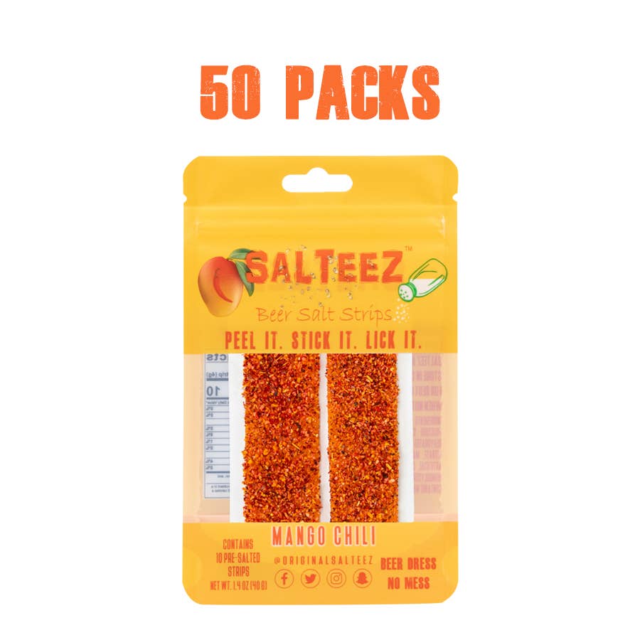 Salteez – wholesale Drinkprydnad – Salteez Beer Salt Strips - 50 pack fodral4