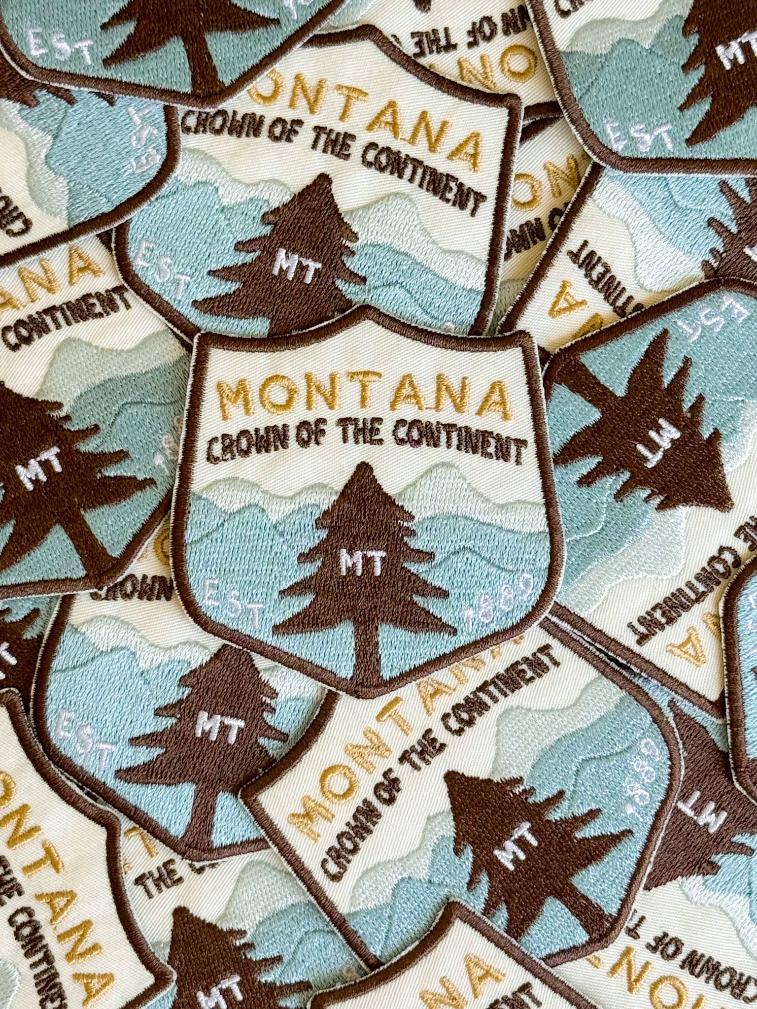 Colleen Goldhorn Creative Co - Wholesale Patch - Montana Crown of the Continent Iron On Patch1