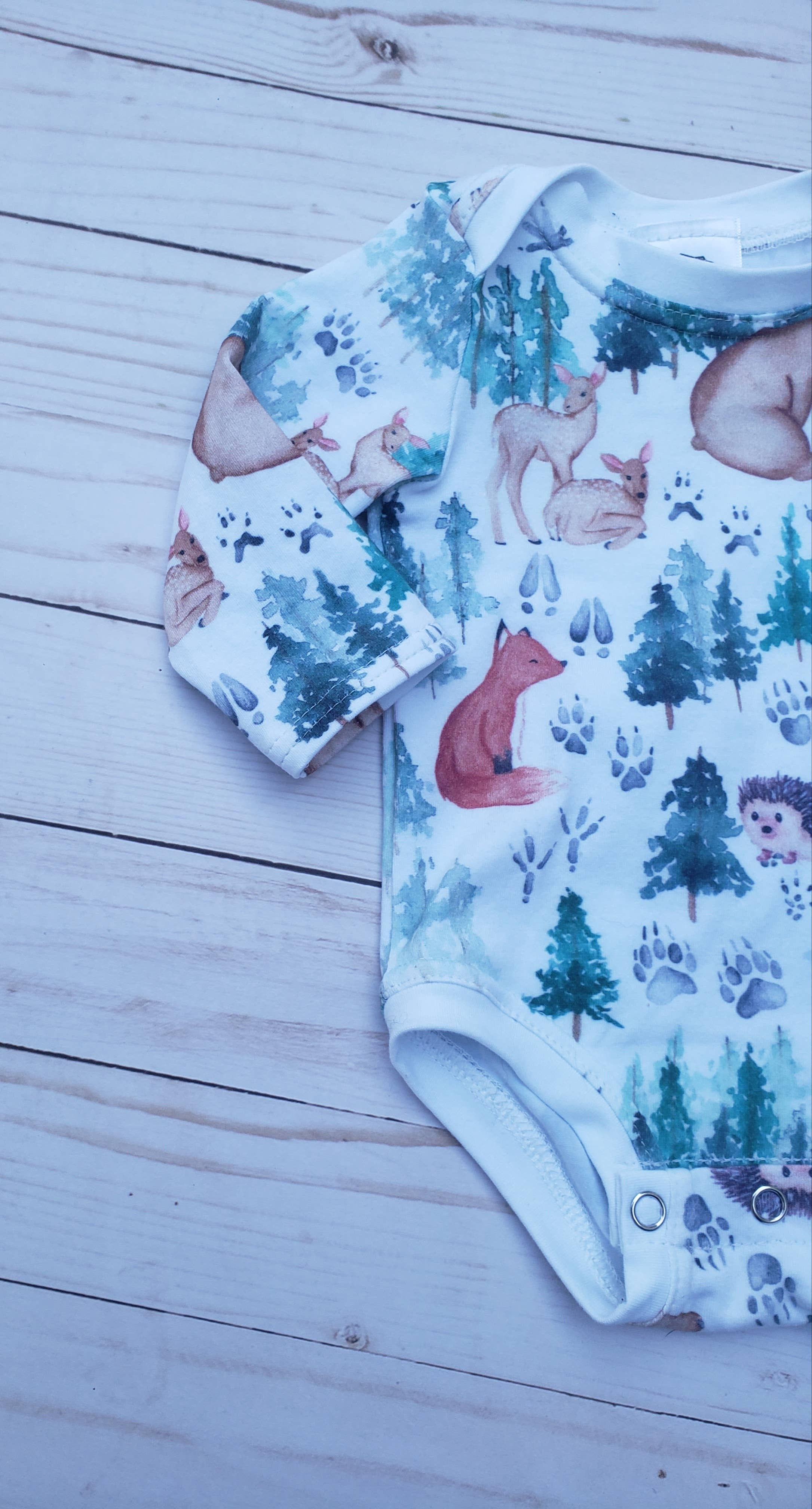 Small Blessings Design - Wholesale Bodysuit (Non-Footed) - Baby - Woodland bodysuit,infant clothing, bodysuit,infant romper1