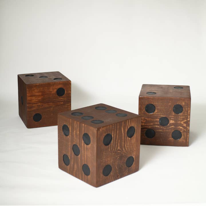 Solid Wood Dice Table, Set of 3 for wholesale by Selcouth Home