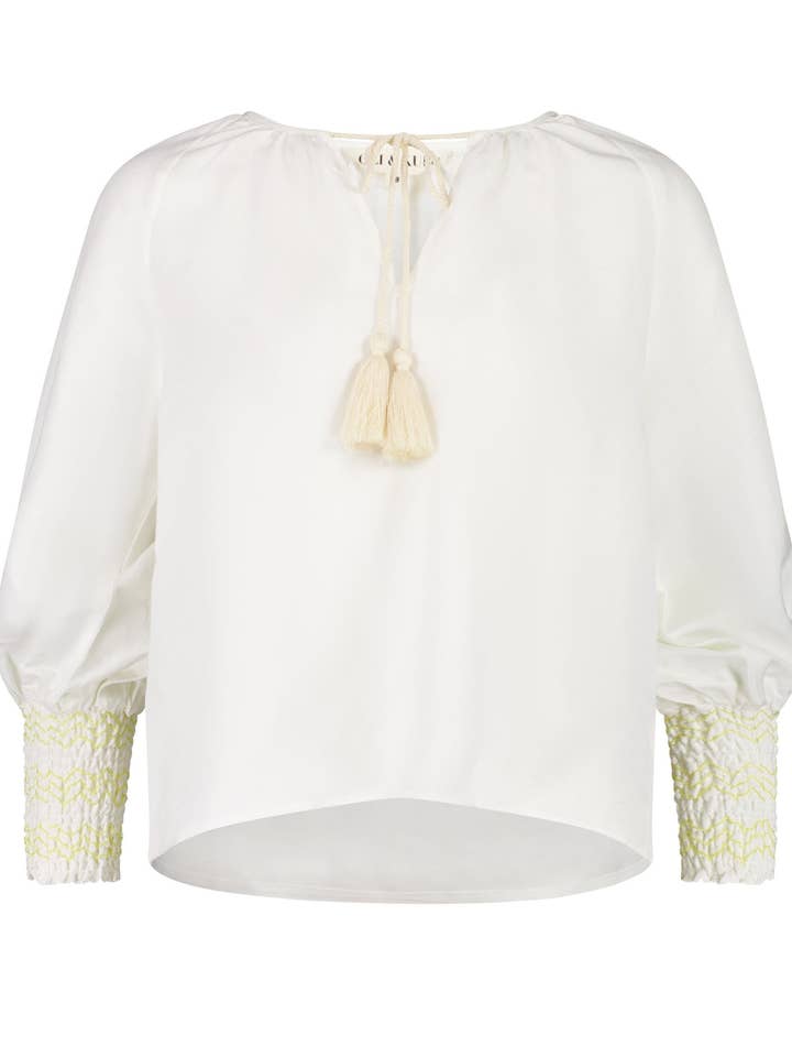 HAUT CHEMISIER REMY - IVOIRE pour la vente par Oli and Kubo