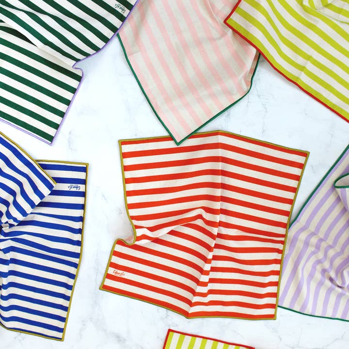 Calhoun & Co. - Wholesale Tea Towel - Striped Colorful Cloth Napkin Sets2