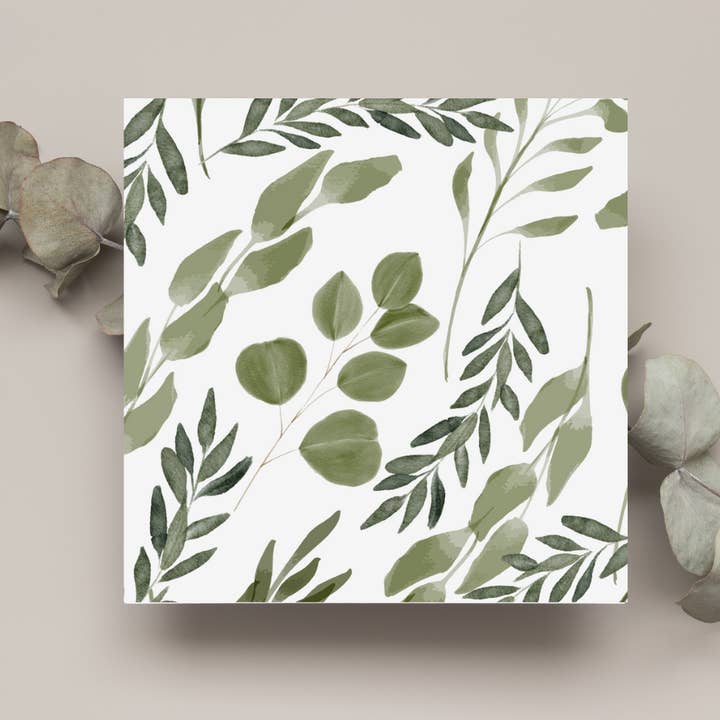 Pack of 4 Square Floral Cards for wholesale by The Cornflower