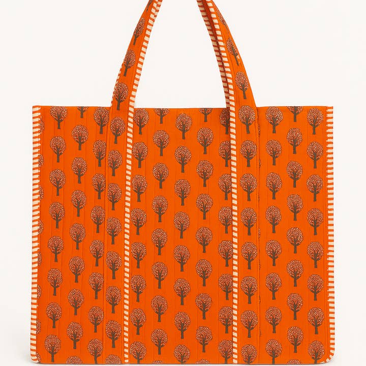 Poppy Orange Tote Bag for wholesale by Erin Donahue Tice