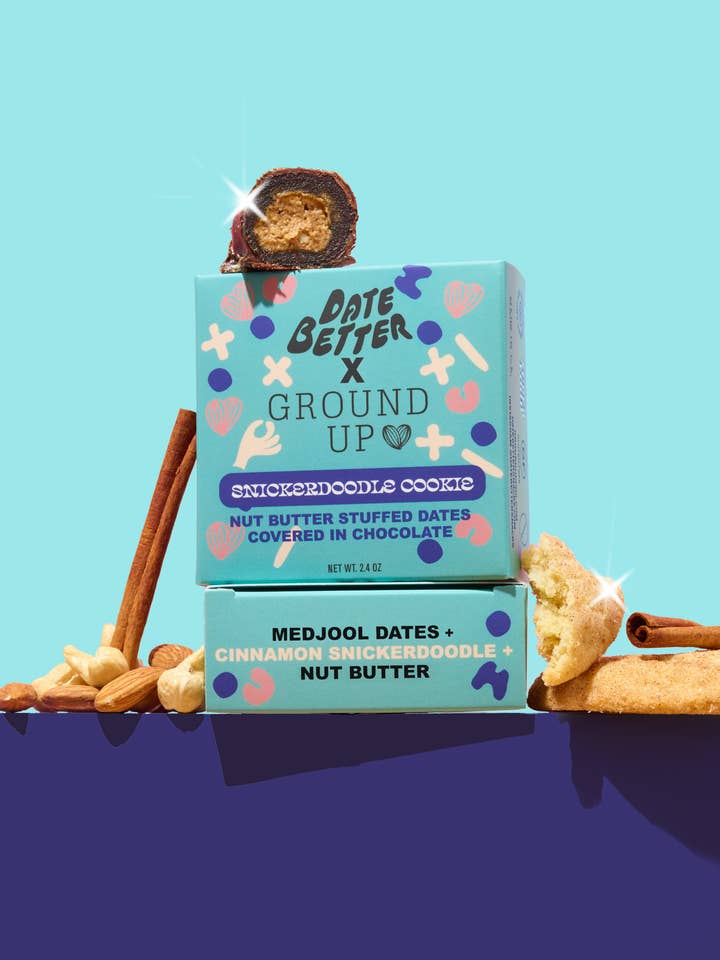 Snickerdoodle Cookie Chocolate Covered Dates for wholesale by Date Better Snacks