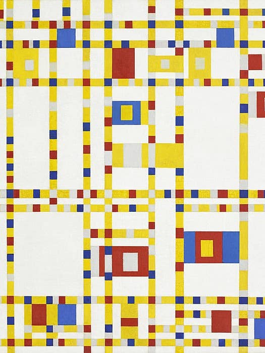 D'après Broadway Boogie Woogie de Piet Mondrian, 1942-43 - Papier d'emballage pour la vente par Flashback Shop