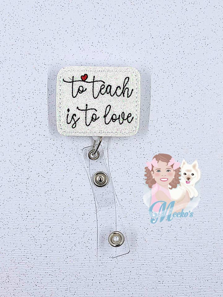 Bobina regalo retrattile Inspirational Teacher Love per la vendita all'ingrosso da parte di Meeko’s Must Haves