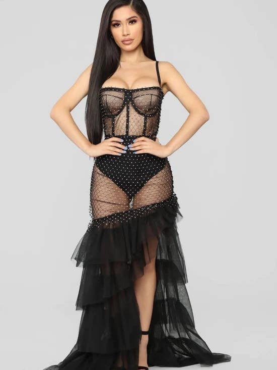 SugarQuoteMeNot LLC - Vente Robe – femme - Robe transparente à volants2