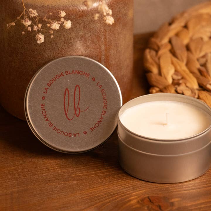 La Bougie Blanche - Wholesale Travel Candles - Metal box candle - Amber