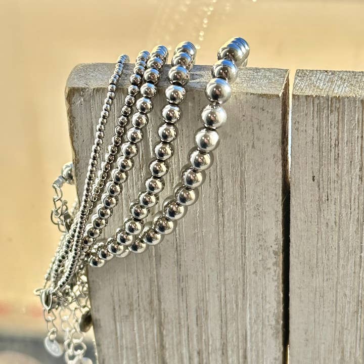 Mack & Rex - Wholesale Beaded Bracelet - SILVER BALL BRACELETS - Stack or Individual2