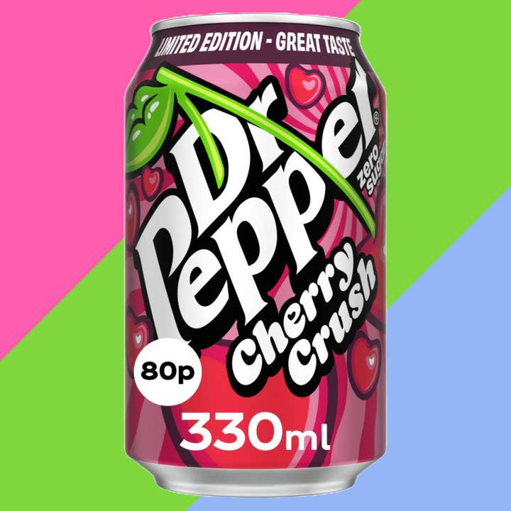 Gaffney's Sweets & Treats Wholesale - Wholesale Soda/Carbonated Drink - Dr Pepper Zero Cherry Crush 24x330ml PM 80p