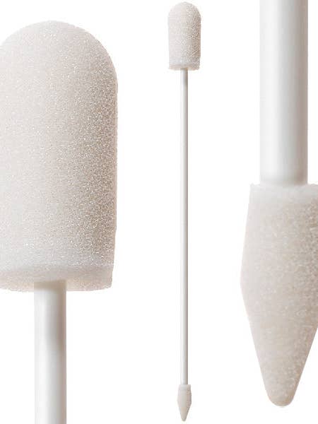 (Bag of 500 Swabs) 71-7337: 5.84” overall length swab with double-ended foam mitts on a polypropylene handle: Old Number 71-4543 for wholesale by Swab-its