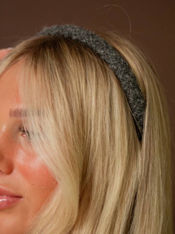 Grey Sweater Headband for wholesale by Shop Andi