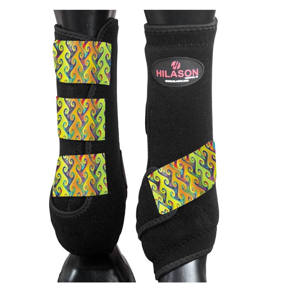 HILASON - Wholesale Horseback Riding Gear - HILASON L M S Horse Front Leg Sport Boots | Jumping Printed3