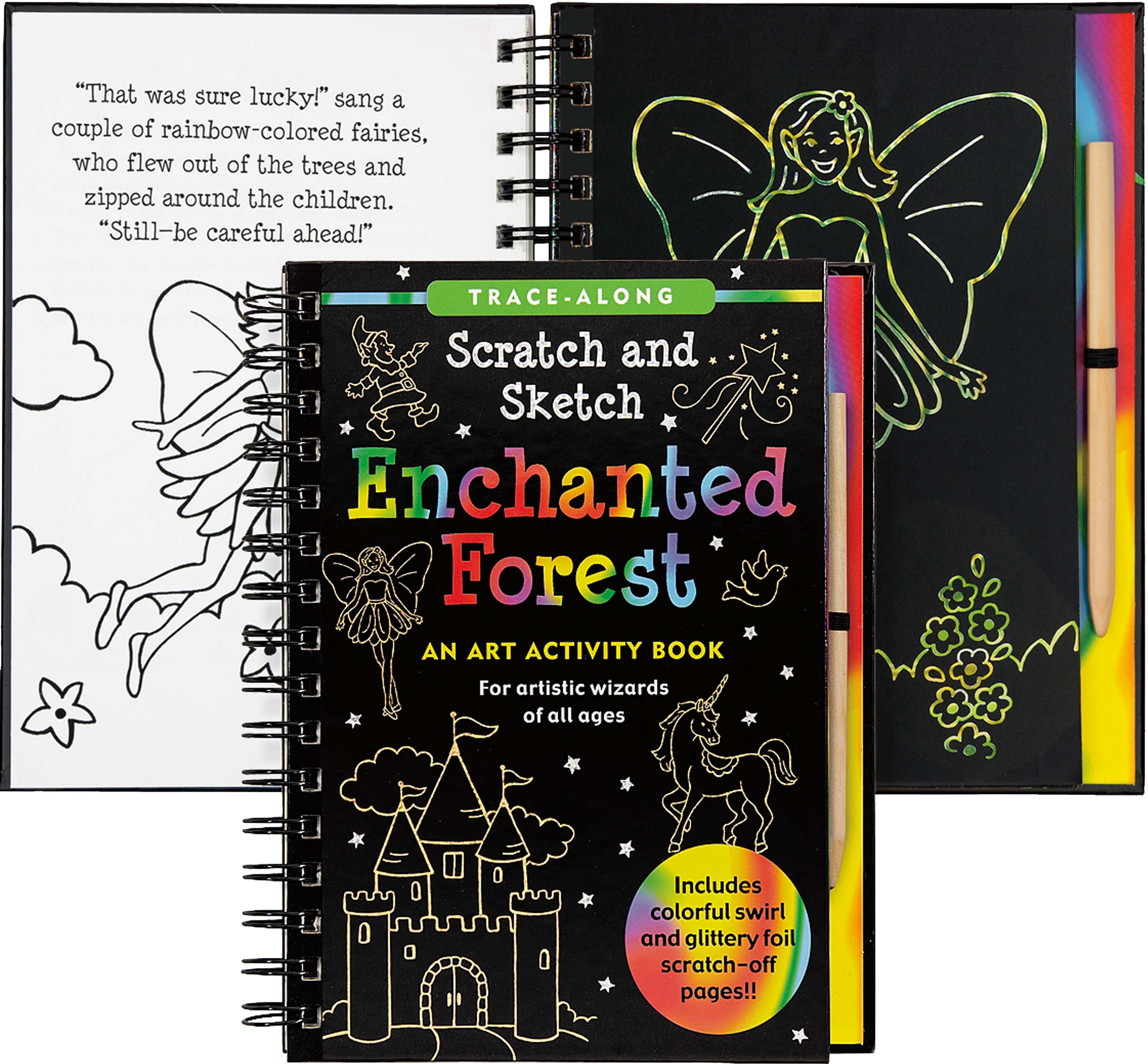 Peter Pauper Press - Vente Carnets de croquis - Forêt Enchantée Gratte et Dessine1