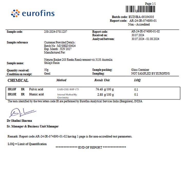 Natures Basket - Wholesale Oral Supplement/Vitamin - Pure Himalayan Shilajit Resin lab tested with B12 (25 Grams)6