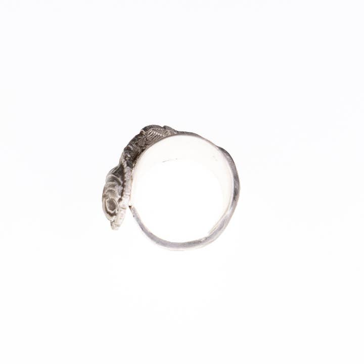 Gleamlety – Großhandel Cocktail-/Statement-Ring – Pink Silber Schmuck Besteck Löffel Ring