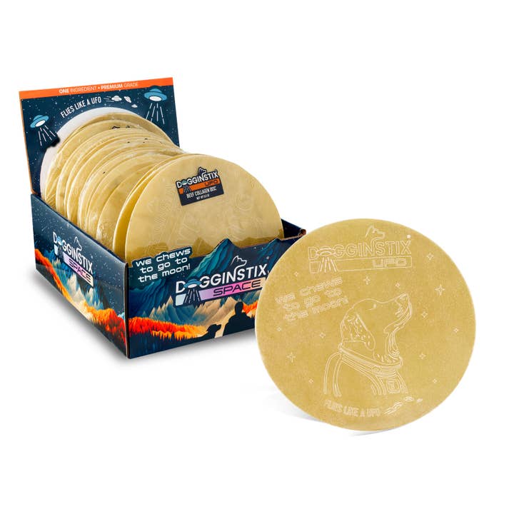 Beef Collagen UFO - Frisbee Disc for wholesale by Dogginstix