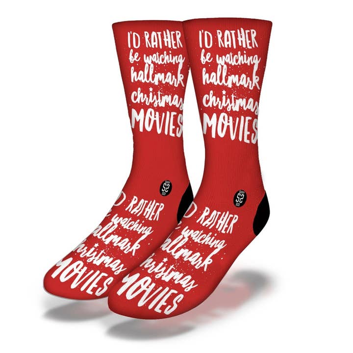 I'D RATHER BE BINGEWATCHING CHRISTMAS MOVIES Fun Christmas for wholesale by Savvy Sox
