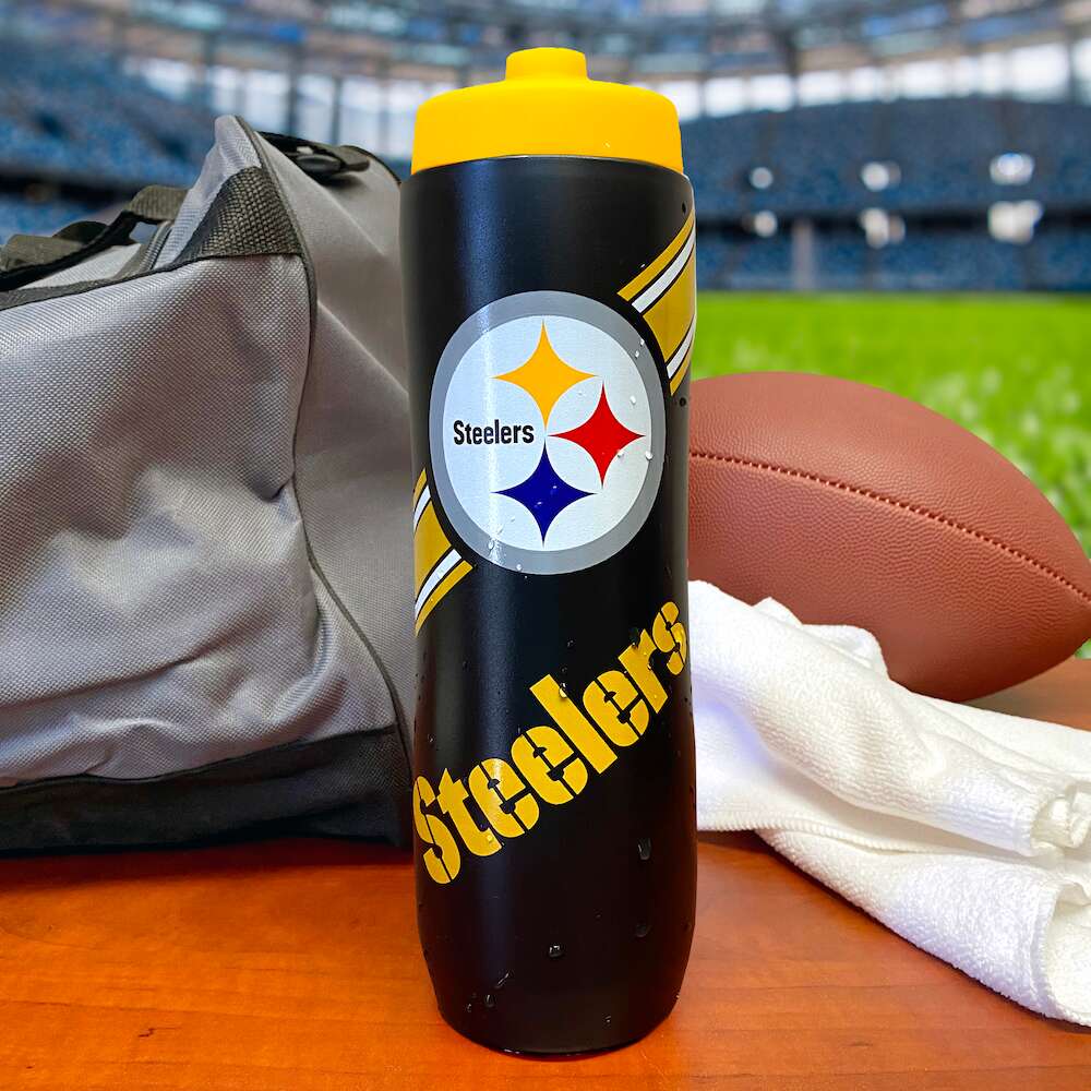 Party Animal, Inc. - Wholesale Water Bottle - Pittsburgh Steelers Squeezy Water Bottle1