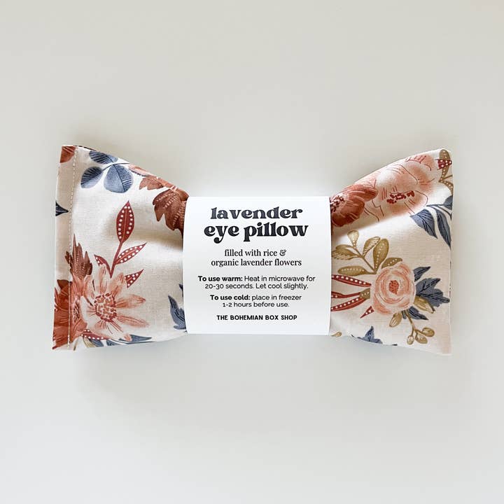 Lavender Eye Pillow - Painted Flowers for wholesale by The Bohemian Box Shop