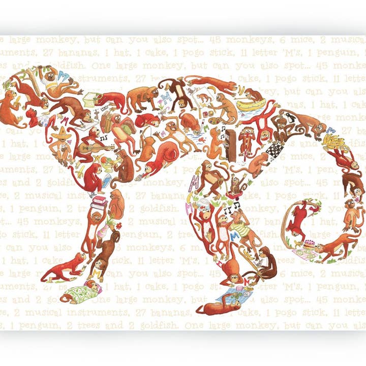 Monkey Table Mat for wholesale by Louise Tate Illustration