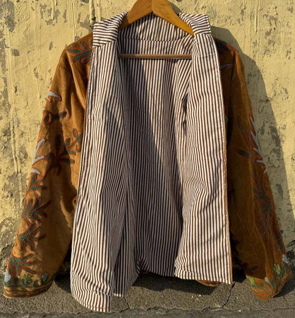 bhavnas boutique - Wholesale Jacket - Women's - Traditional Suzani Embroidery Jacket Cotton Coat Jacket 1