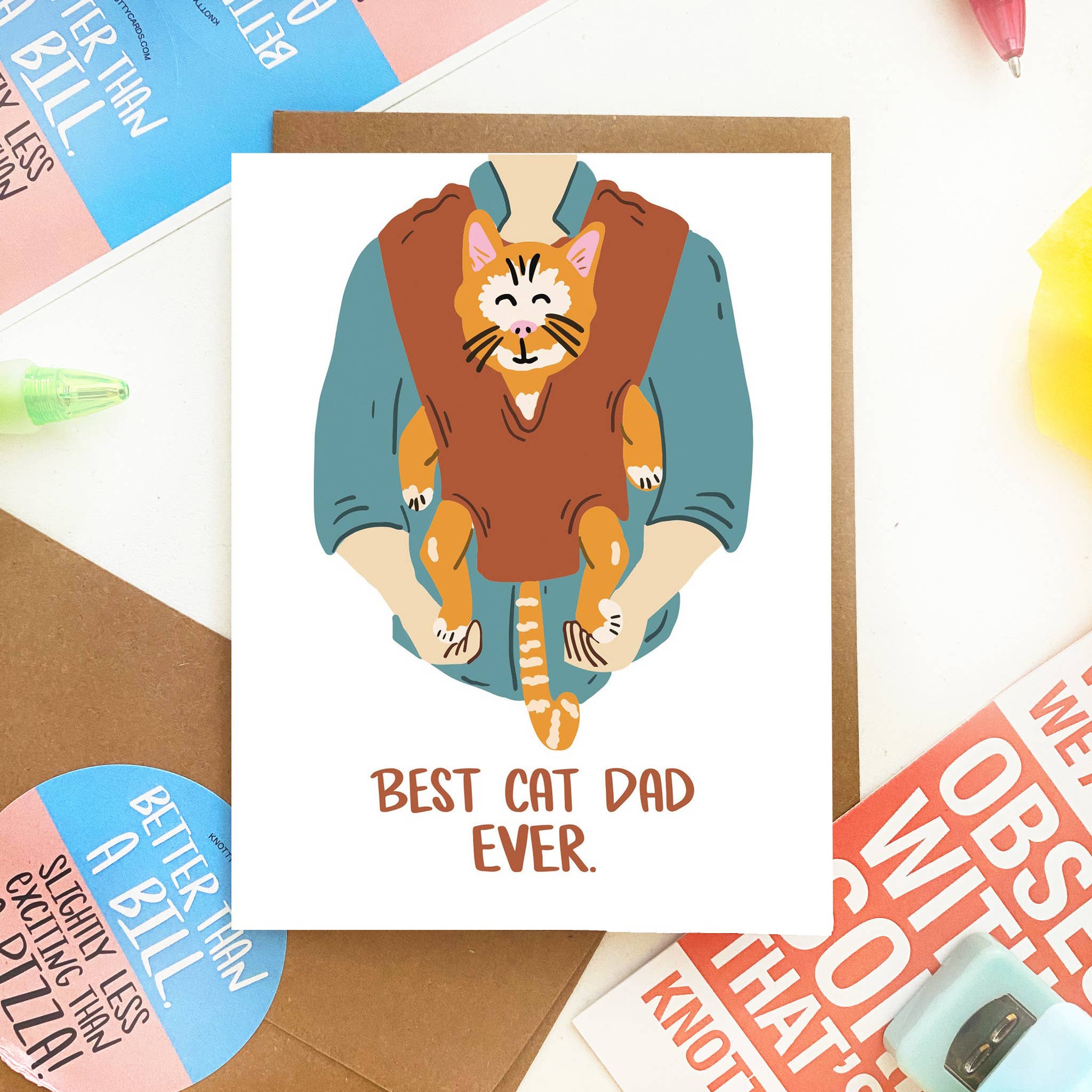 Knotty Cards - Wholesale Father's Day Card - Cat Dad1