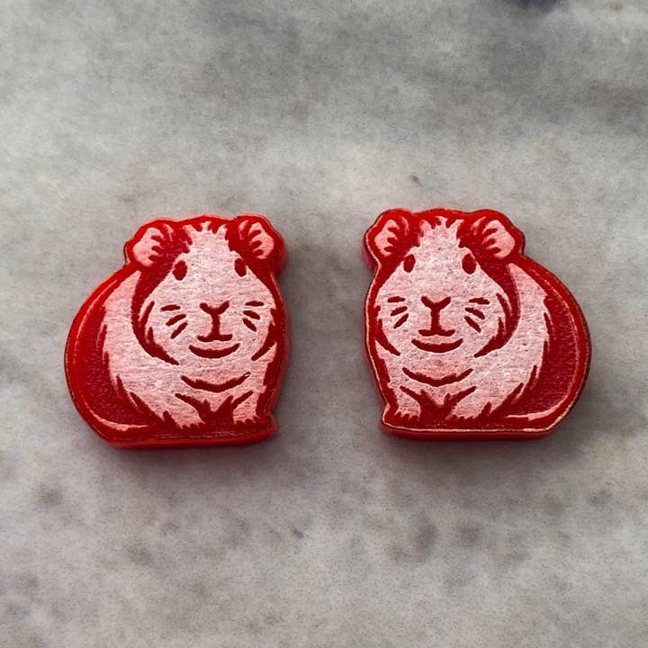 Guinea Pig Stud Silicone Mould for wholesale by EllaRaeMouldsVinyls