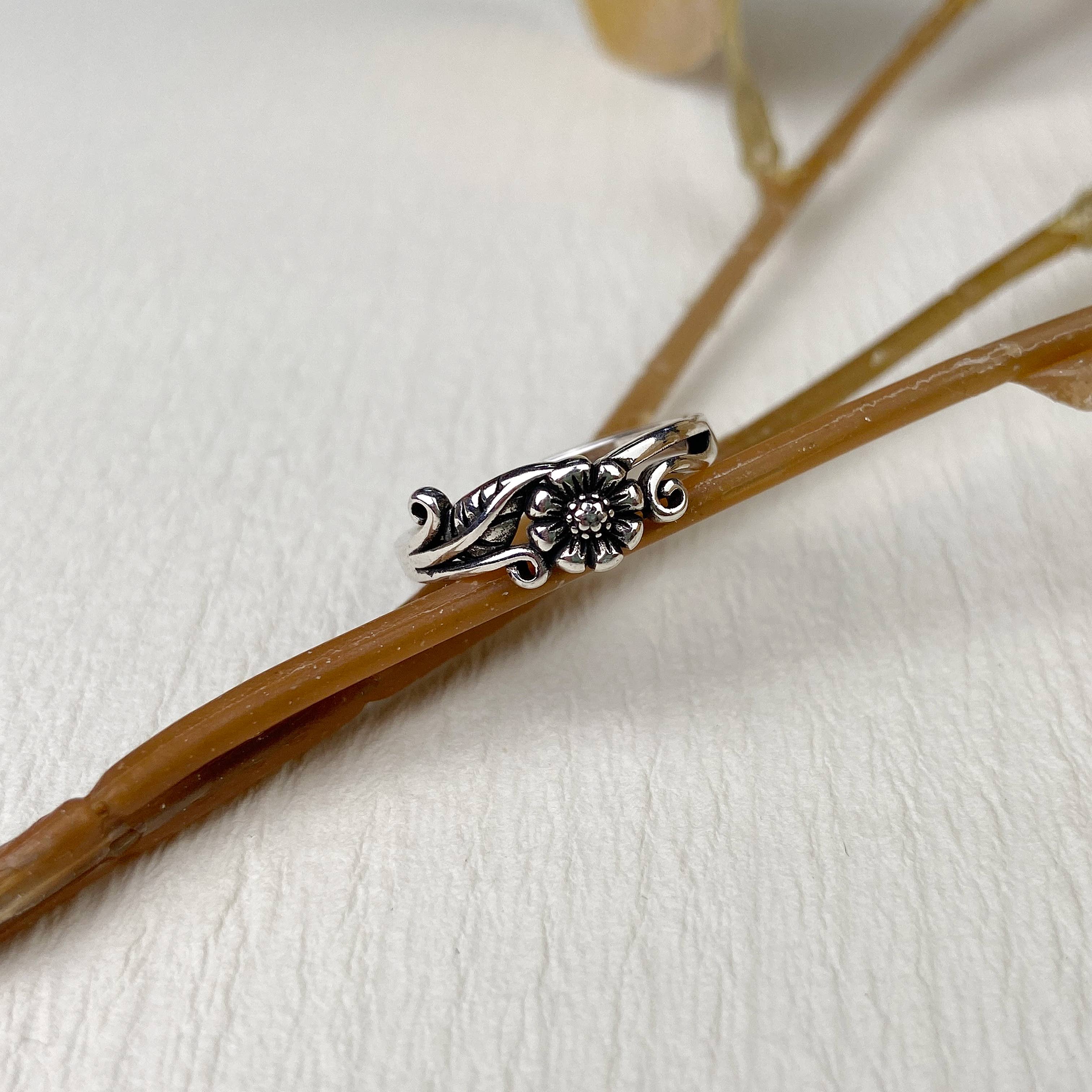 mildstyles - Vente Anneau/bague à empiler - Bague en forme de tournesol vintage1