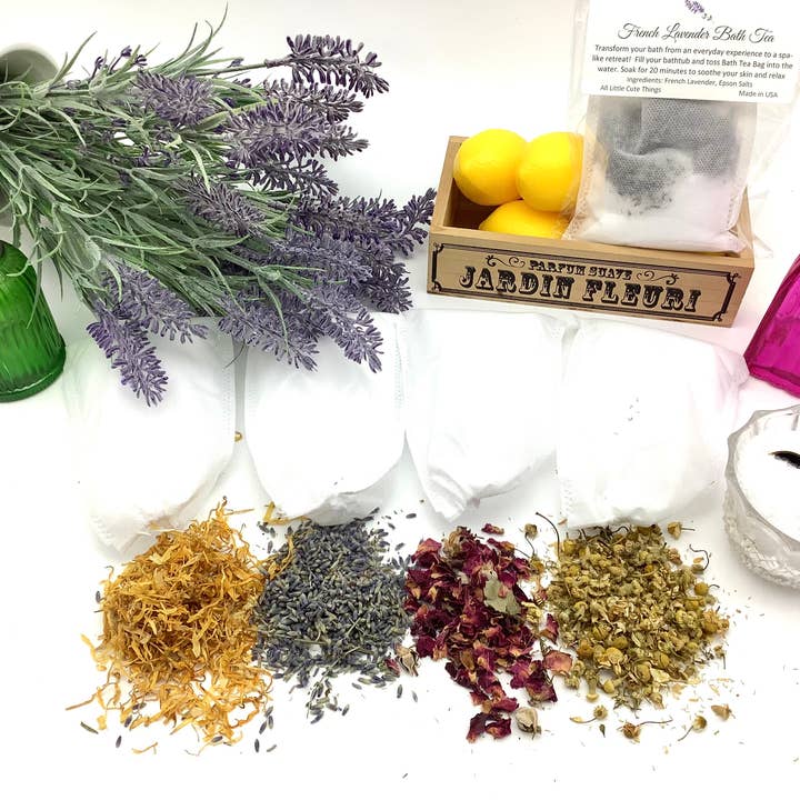 All Little Cute Things – Engroshandel Bademælk – Bad teposer, mynteblade og havsalt Spa Soak2