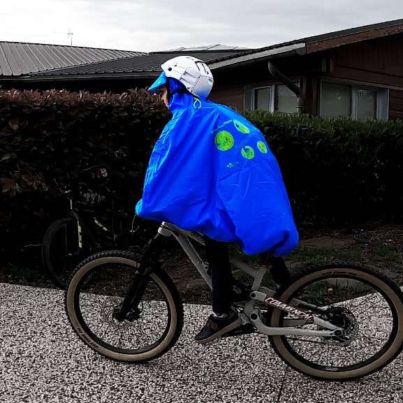 FULAP JR Multipurpose Children's Bicycle Poncho 1-12 Years Blue for wholesale on Faire