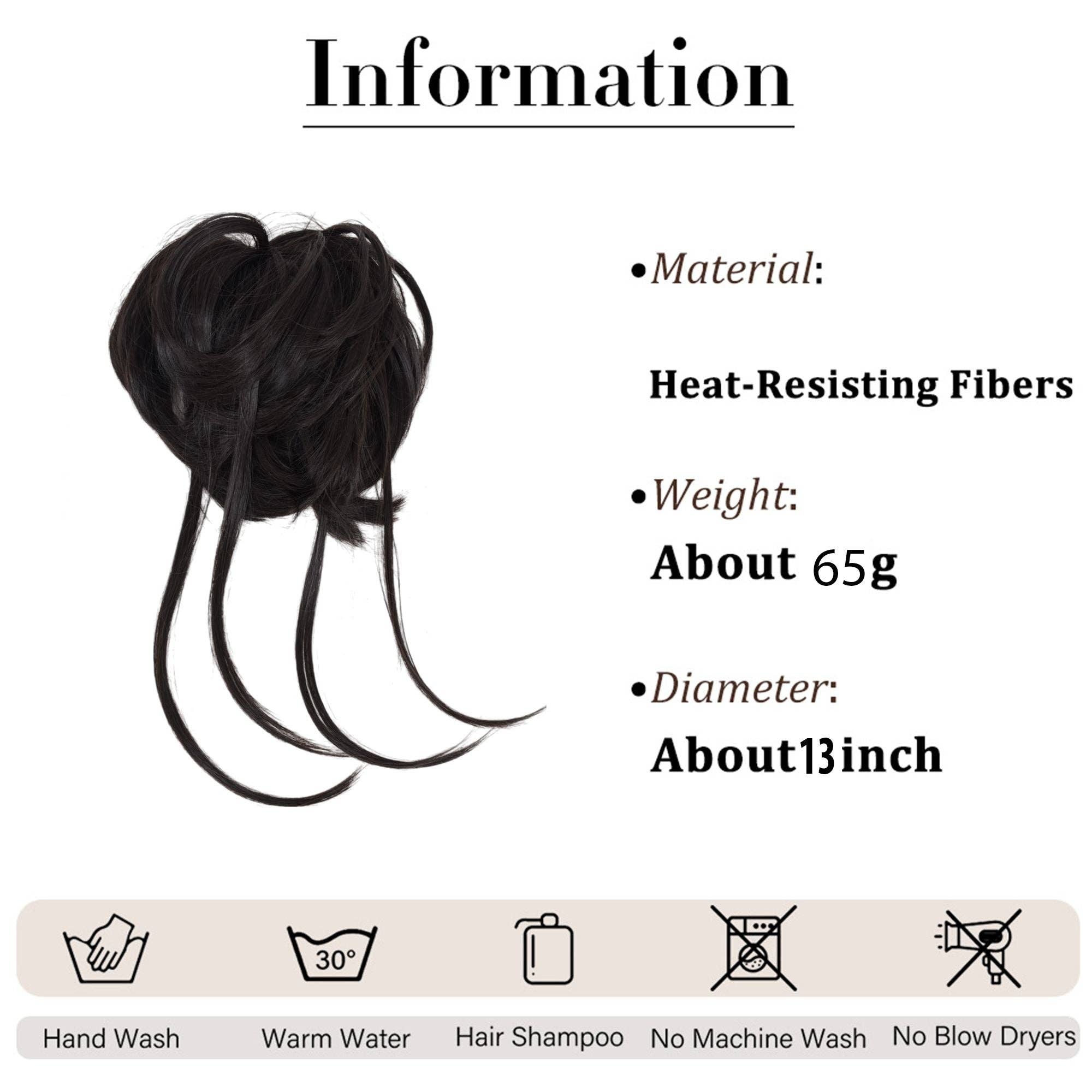 AK Brand - Wholesale Hair Extensions - 7.8 Inch Messy Bun Hair Piece for Women2