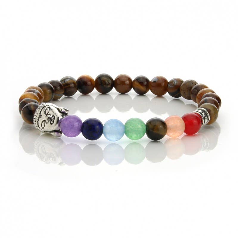 UniArt - Wholesale Beaded Bracelet - Buddha Bracelet With Chakra Colors1