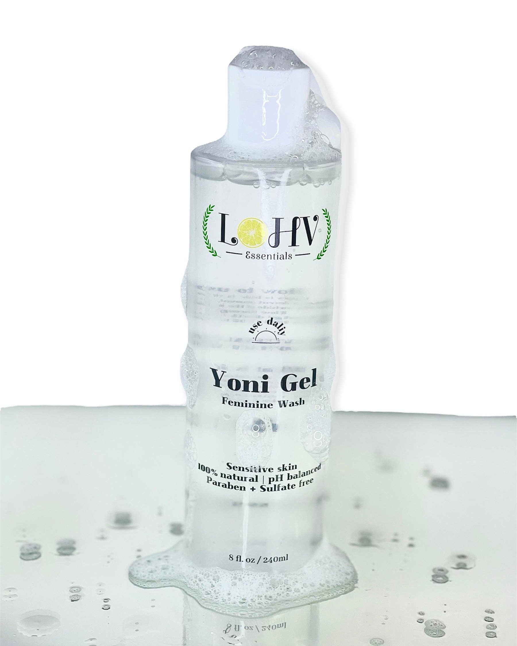 LOHV ESSENTIALS - Wholesale Intimate Cleanser/Wipe - PREMIUM YONI GEL Feminine Wash Eliminate Odor, Cleanse Vulva, Maintain a Healthy pH with Palm Kernel Oil + Aloe Vera Leaf2