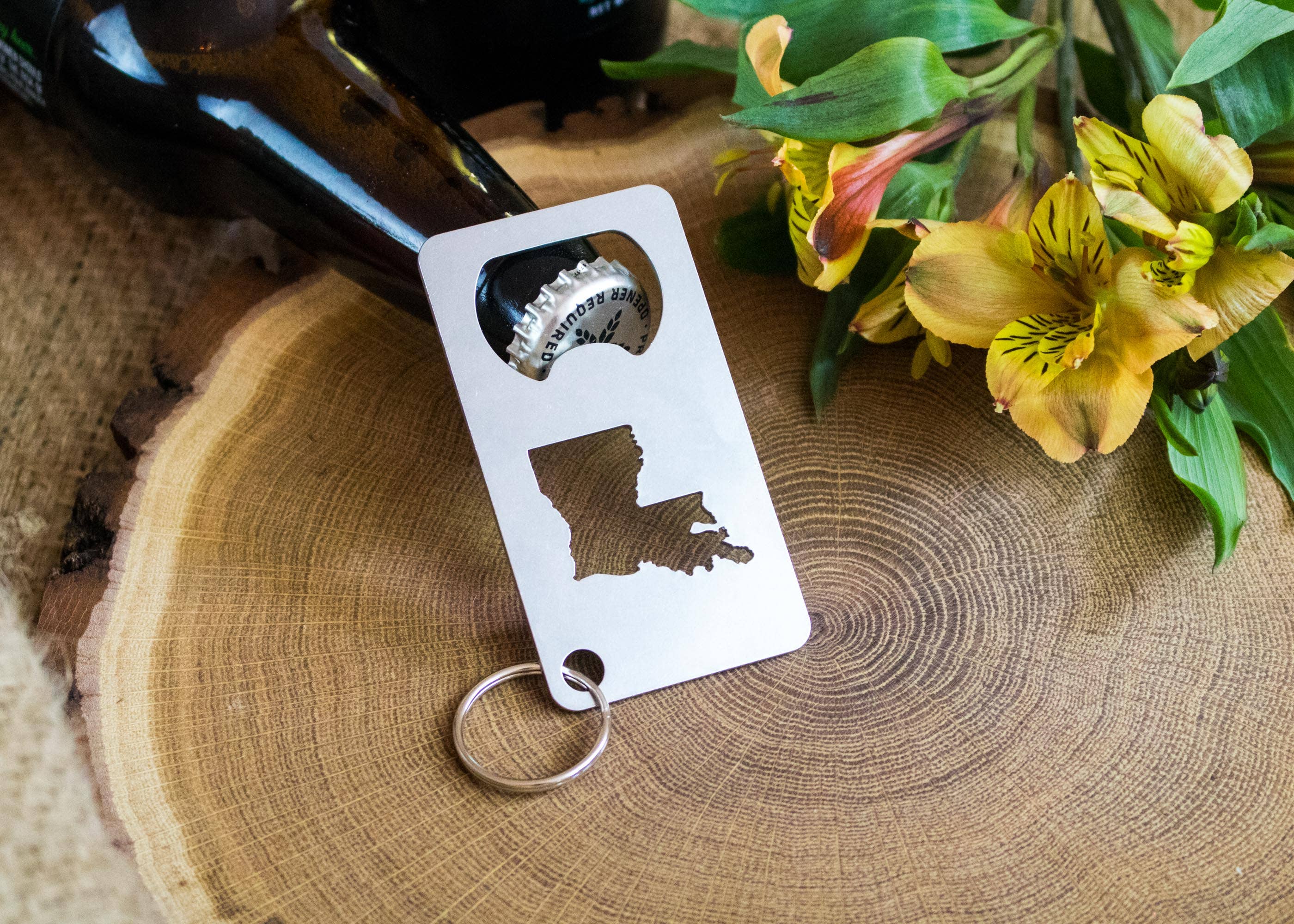 Iron Maid Art - Wholesale Bottle/Wine Opener - Louisiana State Stainless Steel Beer Bottle Opener Gift6