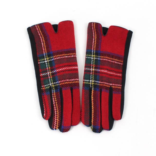 Pretty Persuasions - Wholesale Gloves – Women's - A25003 Tartan Pattern Gloves1