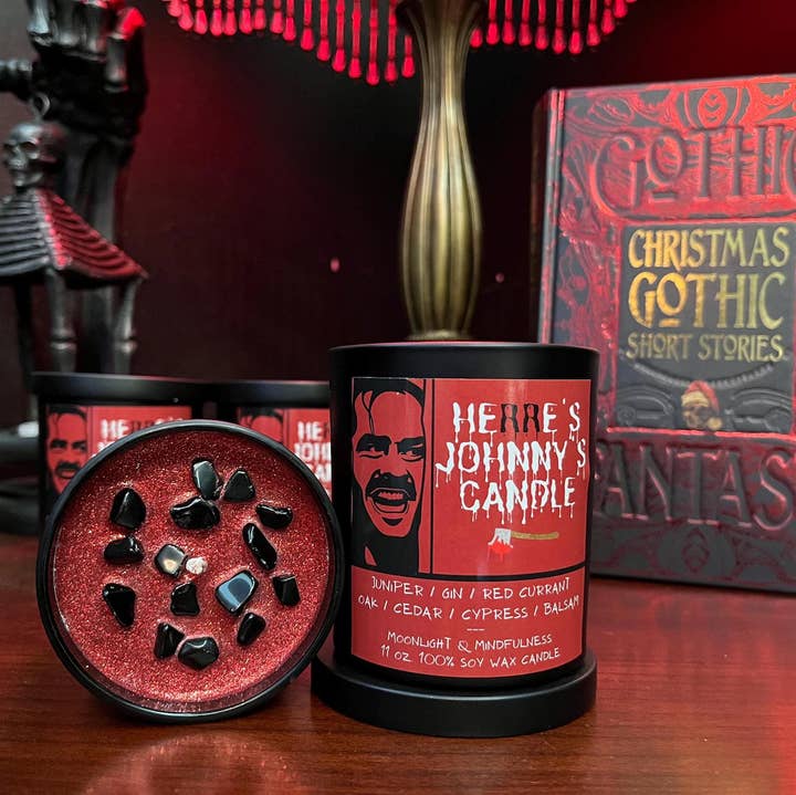 Moonlight & Mindfulness - Wholesale Jar/Filled Candle - Herre's Johnny's Candle 100% Soy Wax Candle, The Shining0