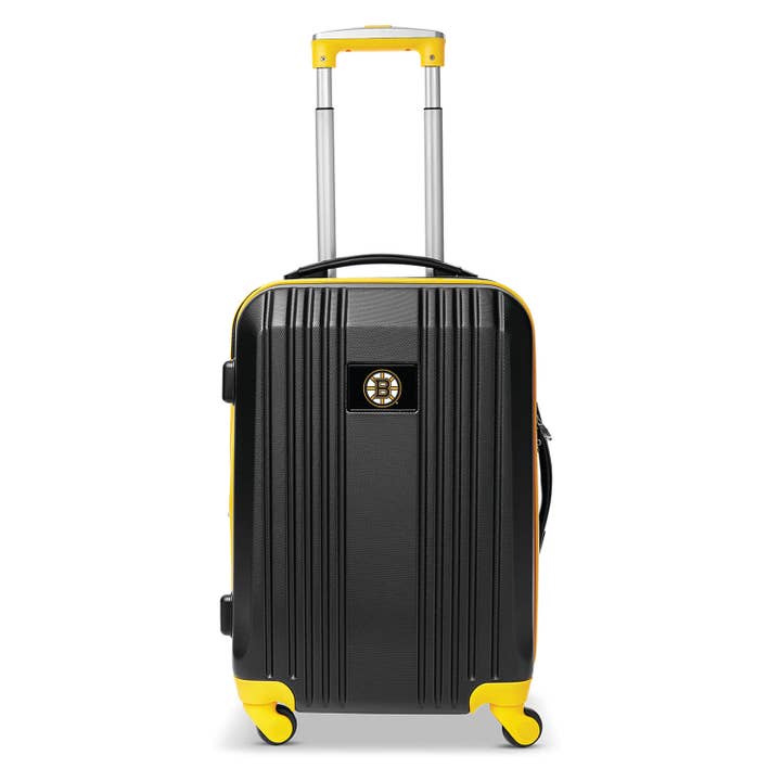 NHL Boston Bruins 21" Carry-On Hardcase 2-Tone Spinner for wholesale by Mojo Licensing