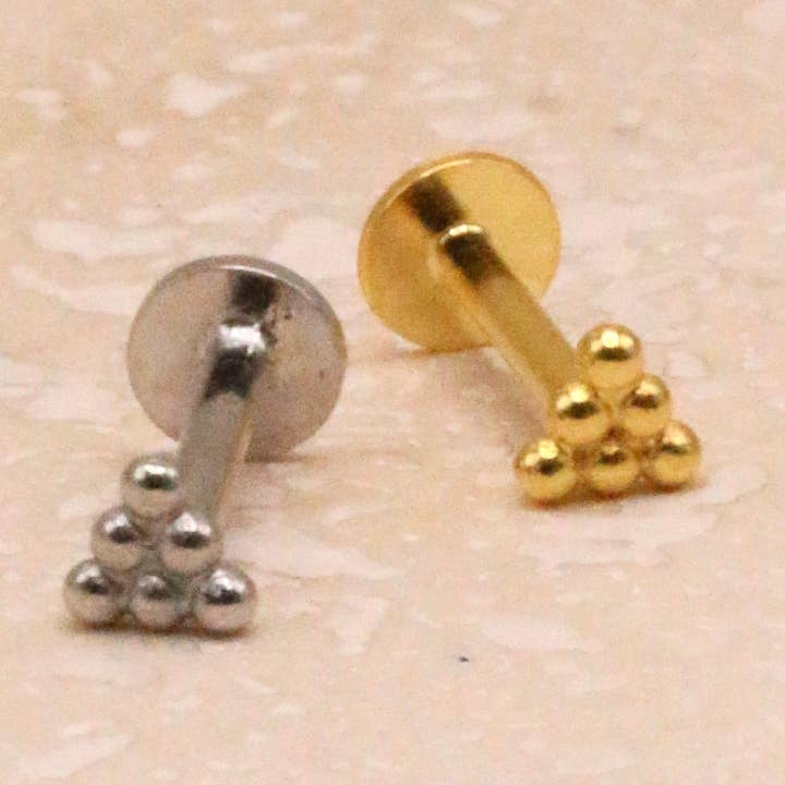 Single Pyramid Dot Labret Stud for wholesale by Little Nell Jewellery