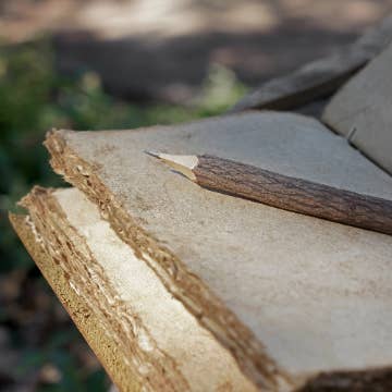 Backwoods Provisions - Wholesale Journal/Diary - Genuine Leather Journal with Antiqued Handmade Pages, Leather Strip Closure, and Wooden Pencil3